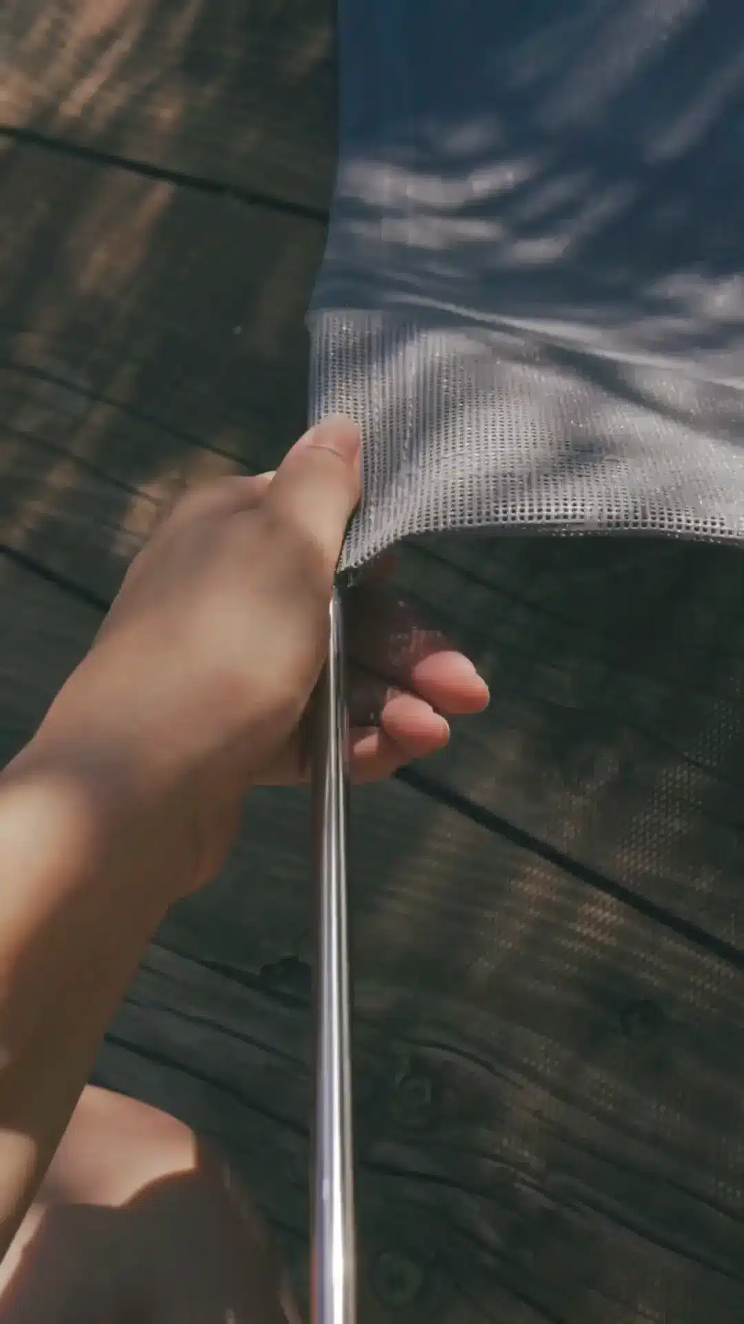 step 3 insert rods into fabric
